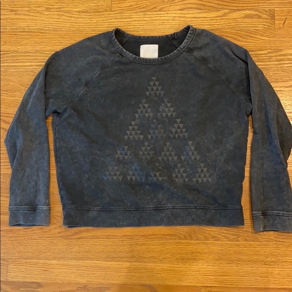 Geometric Acid-Washed Sweatshirt - Picture 1 of 4